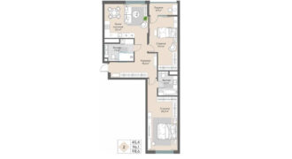 2-комн. квартира 98,6 м²